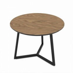 Холна маса KLINT - BM,  кръгла меден дъб/черно - Bogdan Furniture Europe