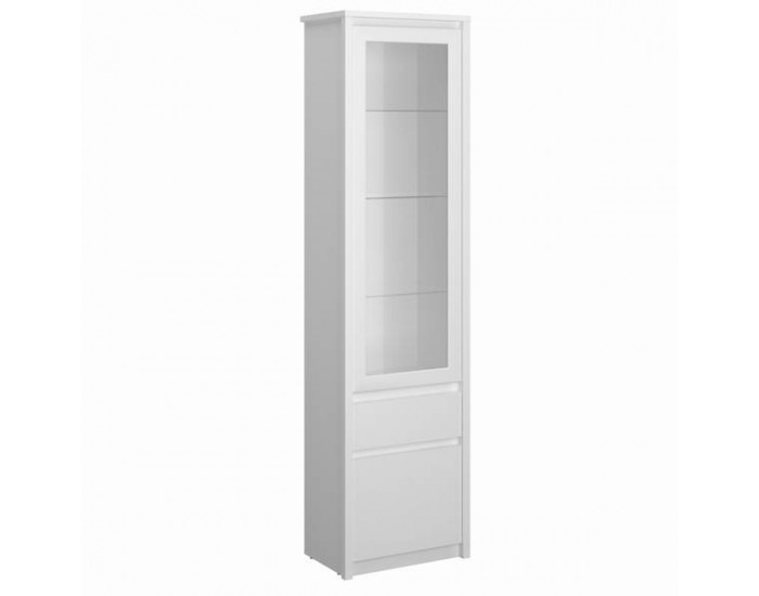 Витрина висока ERDEN WIT 1D1W1S - BM, бяло