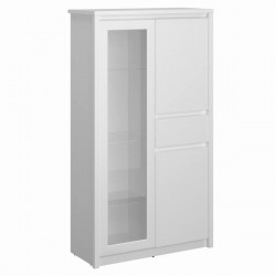Витрина ниска ERDEN WIT 2D1W1S - BM, бяло - Corpuri, vitrine, biblioteci modulare