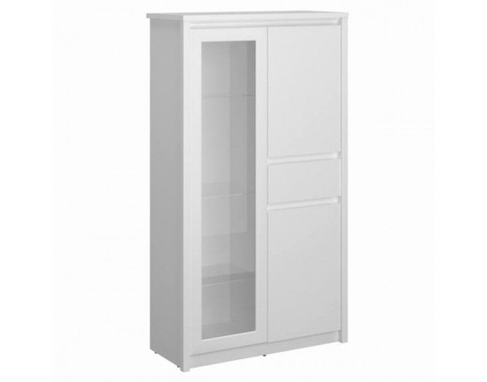 Витрина ниска ERDEN WIT 2D1W1S - BM, бяло