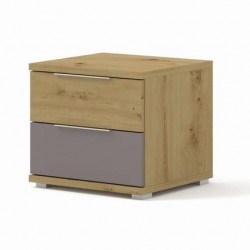 Нощно шкафче DENVER DV-401- BM, дъб артисан/трюфел - Bogdan Furniture Europe
