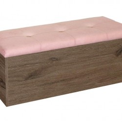 Табуретка - ракла Katy - BM, Дъб скандинавски и розов - Bogdan Furniture G