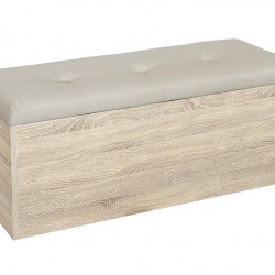 Табуретка - ракла Katy - BM, сонома тъмна и бежов - Bogdan Furniture G