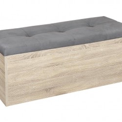 Табуретка - ракла Katy - BM, сонома тъмна и сив - Bogdan Furniture G