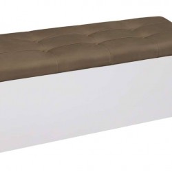 Табуретка - ракла Giga - BM, бял и кафяв цвят - Bogdan Furniture G