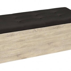 Табуретка - ракла Giga - BM, тъмна сонома и черно - Bogdan Furniture G
