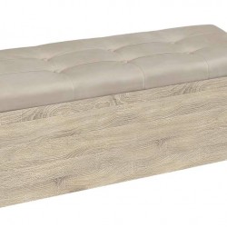 Табуретка - ракла Giga - BM, тъмна сонома и бежово - Bogdan Furniture G