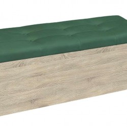 Табуретка - ракла Giga - BM, тъмна сонома и зелено - Bogdan Furniture G