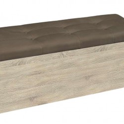 Табуретка - ракла Giga - BM, тъмна сонома и кафяво - Bogdan Furniture G