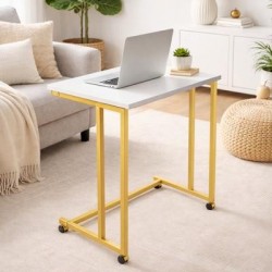 Помощна маса SINE, бяло/златно - Bogdan Furniture Europe