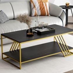 Холна маса MARGO, черно/златно - Bogdan Furniture Europe