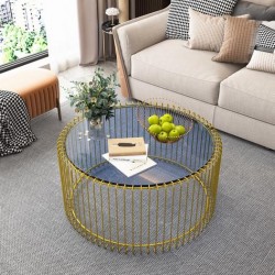Холна маса SIENA, черно/златно - Bogdan Furniture Europe