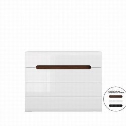 Скрин AZTECA TRIO KOM4S/8/11 – Бял / Бял лак - Bogdan Furniture Europe