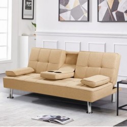 Разтегателен диван VERDE, светло кафяво - Living