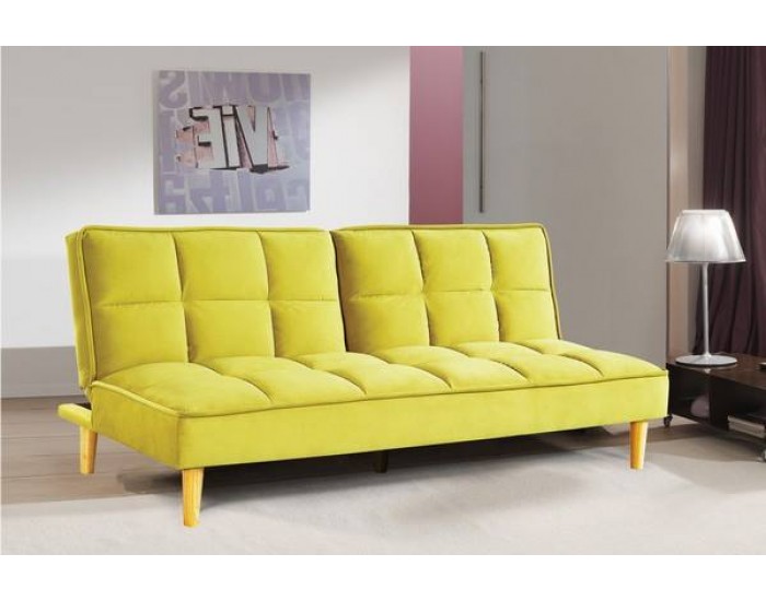 Разтегателен диван GRINO - BM, зелено/натурално