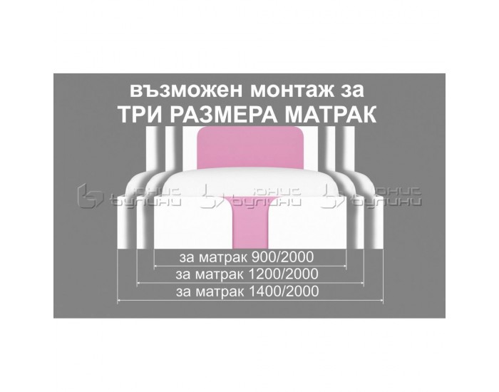 Детско обзавеждане Flex Coral – BM, Бяло гланц, Дъб крафт бял, Корал