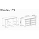 Скрин WINDSOR W-3  - BM, кашмир/натурален дъб