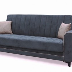 Диван 3-ка MADRID 2, разтегателен с ракла сив - Bogdan Furniture Europe