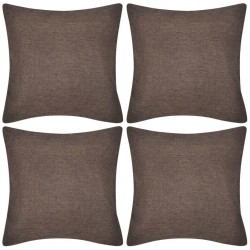 Sonata Калъфки за възглавници, 4бр, 50x50см, изкуствен велур, кафяви - Accesorii