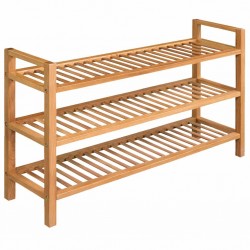 Sonata Поставка за обувки с 3 рафта, 100x27x59,5 см, дъбов масив - Pantofare
