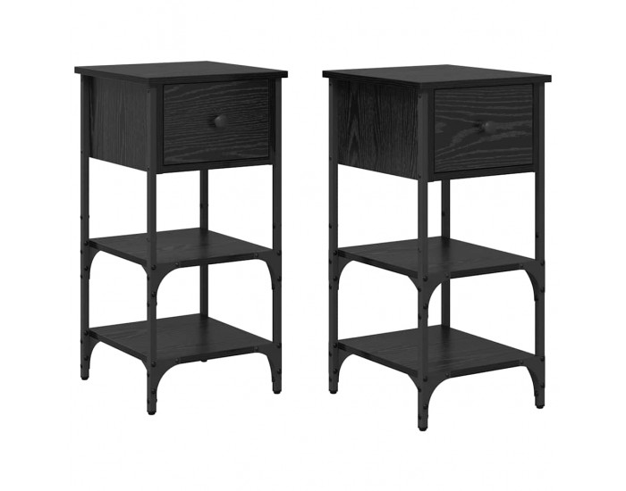 Sonata нощен шкаф с чекмедже 2 pcs, Черния дъб, 33.5 x 36 x 70 см