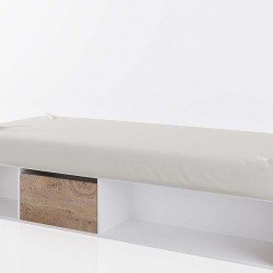 Легло Clasic lux 954, Дъб суров с Бяло гладко, за матрак 120/190 см - Bogdan Furniture G