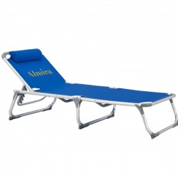 Професионален алуминиев шезлонг Almira, Син - Bogdan Furniture
