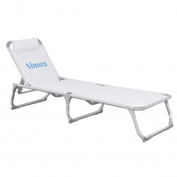 Професионален алуминиев шезлонг Almira, Бял - Bogdan Furniture