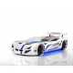 SUPER CAR GT-1 легло кола, бяла