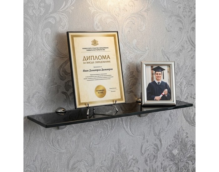 Sonata Подвижен рафт, стъкло 60 x 10 см, 8 мм -