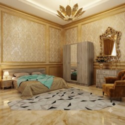 Спален комплект Модел 7000 за матрак 160/200, Сонома тъмна - Bogdan Furniture I