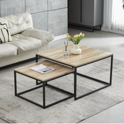 Комплект 2 маси VIOLETA орех/черно - Bogdan Furniture Europe