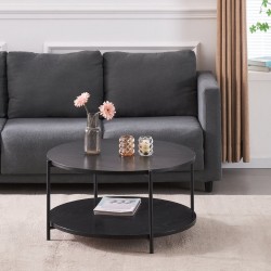 Холна маса KELI, кръгла, черна - Bogdan Furniture Europe