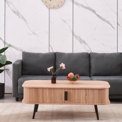 Холна маса ALICIA, натурално/черно - Bogdan Furniture Europe