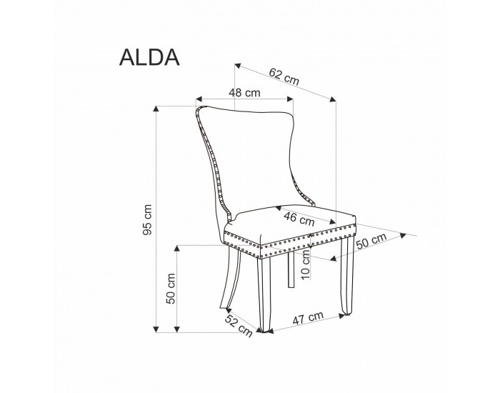 Трапезен стол ALDA бежово/черно