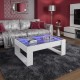 Sonata H Маса за кафе с Infinity LED бяла 70x53x30 см