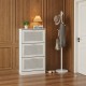 Поставка за обувки Vesilahti 115x60x24 см Бяла []