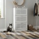 Поставка за обувки Vesilahti 115x60x24 см Бяла []