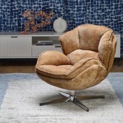 Фотьойл GUIDO ГОРЧИЦА/сребърно - Mobilier tapițat