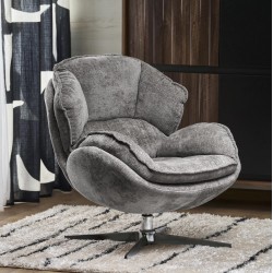 Фотьойл GUIDO СИВО/сребърно - Mobilier tapițat