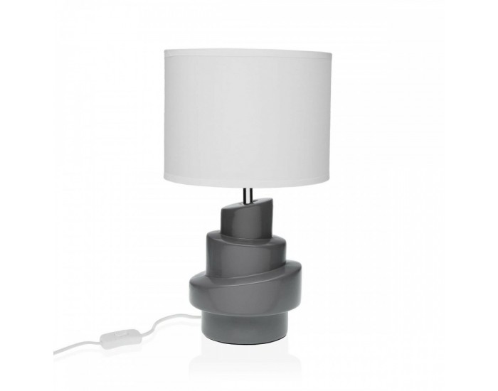 Настолна лампа Versa Сив Бял Керамика 40 W 20 x 35 cm