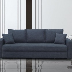 Диван тройка FLEXI, Разтегателен. Сиво - син меланж - Bogdan Furniture Europe
