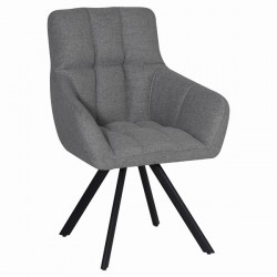 Трапезен стол ALGAN, Светло сиво и Черно - Bogdan Furniture Europe