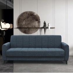 Диван тройка HILTON, Разтегателен, Черен пепит - Bogdan Furniture Europe