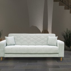 Диван тройка MELISA, Разтегателен, Сив меланж - Bogdan Furniture Europe