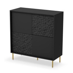 Скрин Мебели Богдан Bullet KM-2-E20, черен цвят - Bogdan Furniture Europe