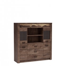 Витрина Indianapolis I-22, тъмна пепел - Corpuri, vitrine, biblioteci modulare