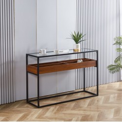 Конзола Мебели Богдан модел Makena, орех/черно - Bogdan Furniture Europe