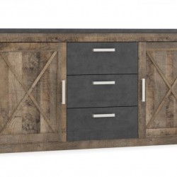 Скрин Georgia 2D3SH-E20, колониален дъб и матера - Bogdan Furniture Europe
