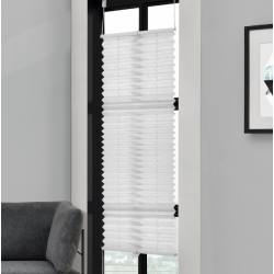 Rulou/jaluzea plisată tip acordeon 40x100 cm - alb - protecție solară și lumină, umbră protectoare - fără găurire